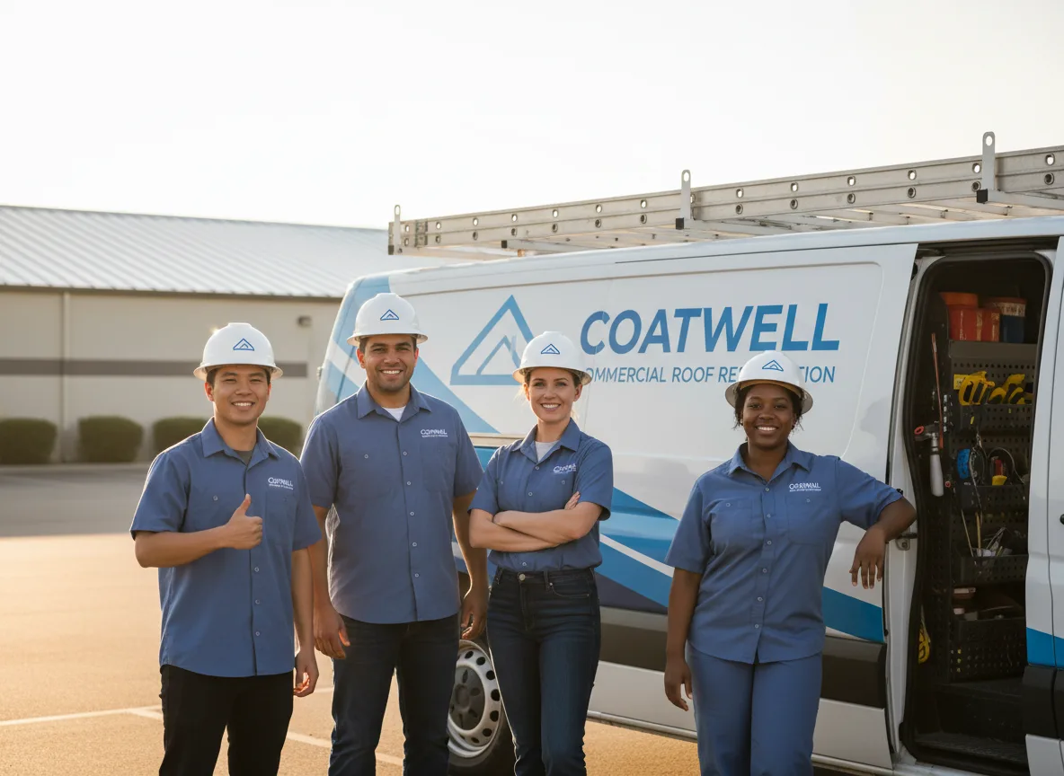 Commercial roof coating company in Rice, TX